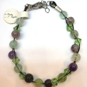 bracelet fluorite tresse